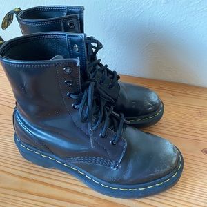 Silver Arcadia Doc Marten Black Boots 6
